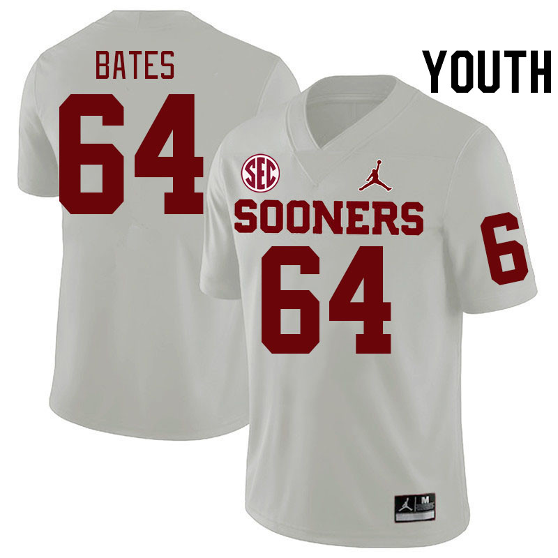 Youth #64 Joshua Bates Oklahoma Sooners 2024 SEC Conference College Football Jerseys-White